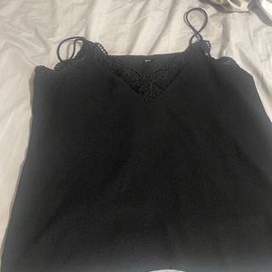 shein black lace tank top